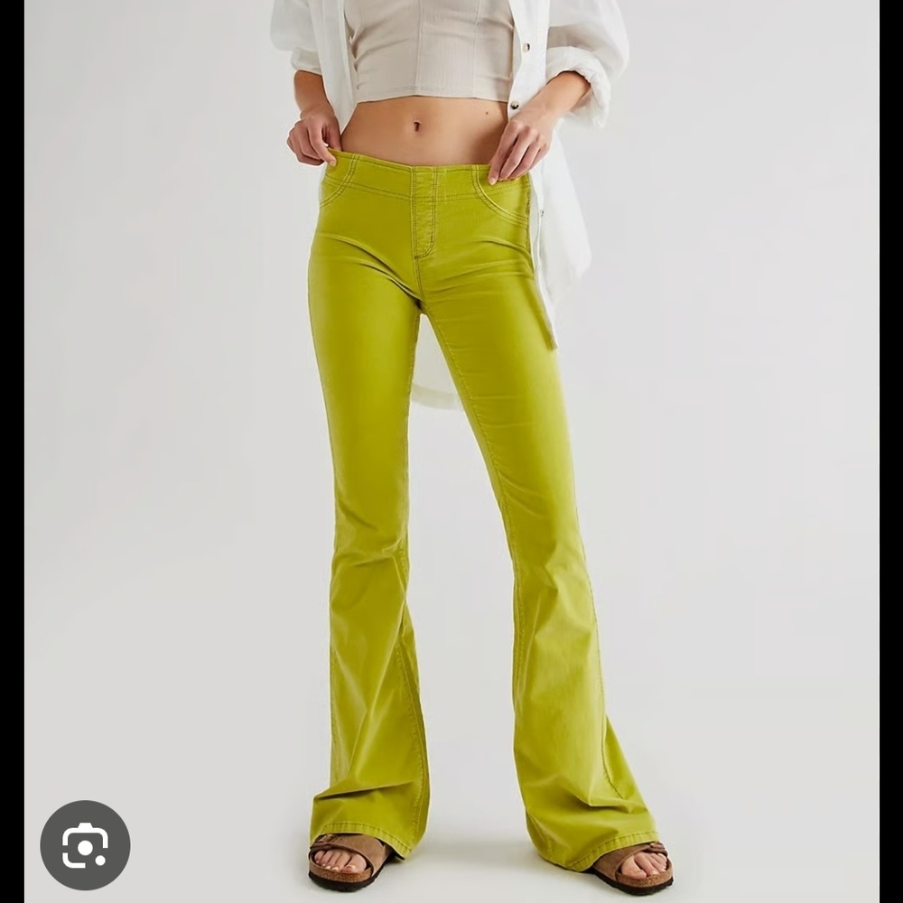 Free People Lime Green Pants